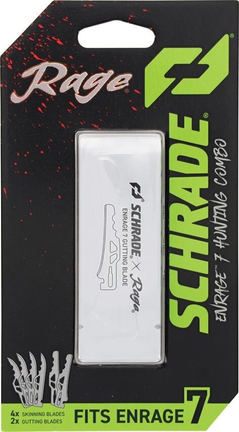 Schrade Enrage 7 Hunting Combo Four Skinning Blades And Two Cutting Blades 2.6"