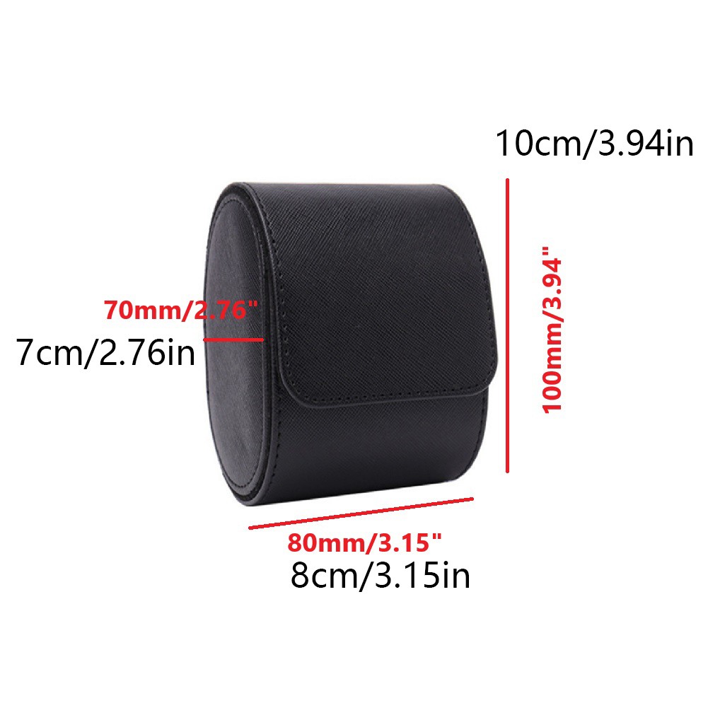 1x PU Leather Watch Storage Case Dustproof Protection Box Single Presentation