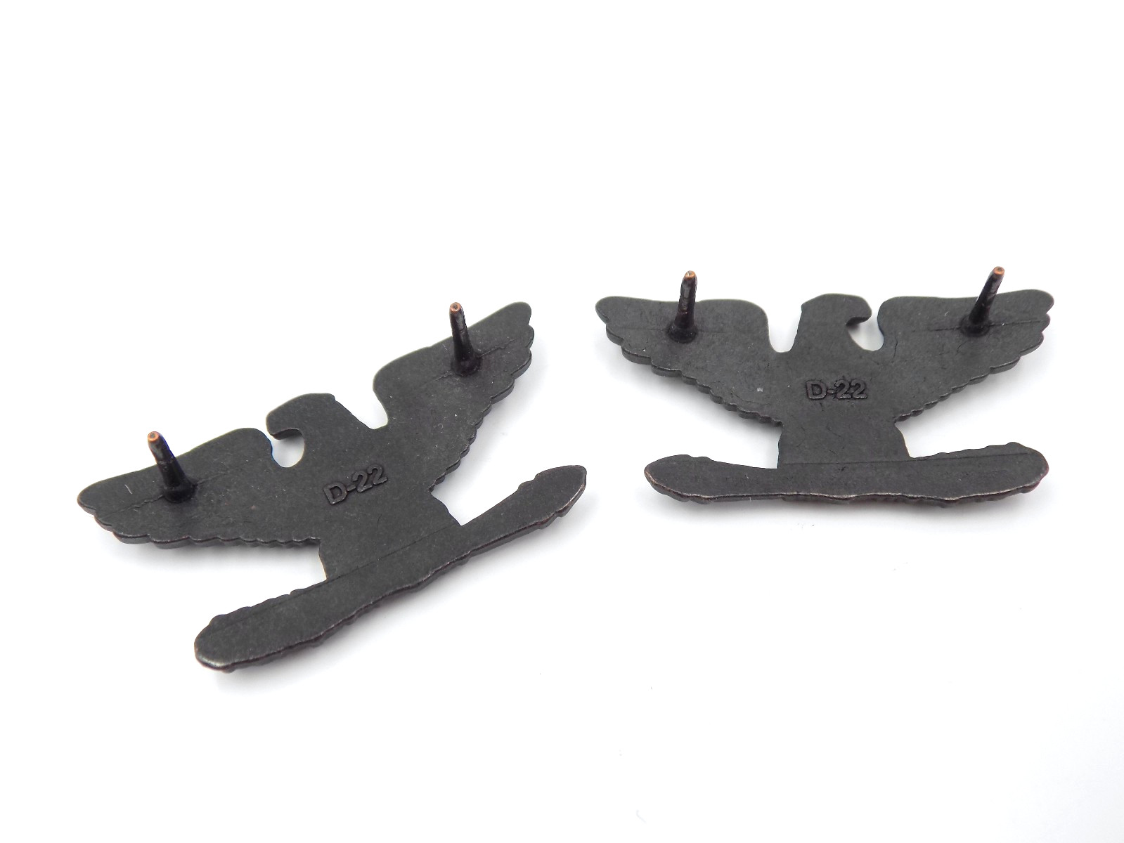 Original US Army Colonel Eagle Subdued Collar Insignia Set D-22