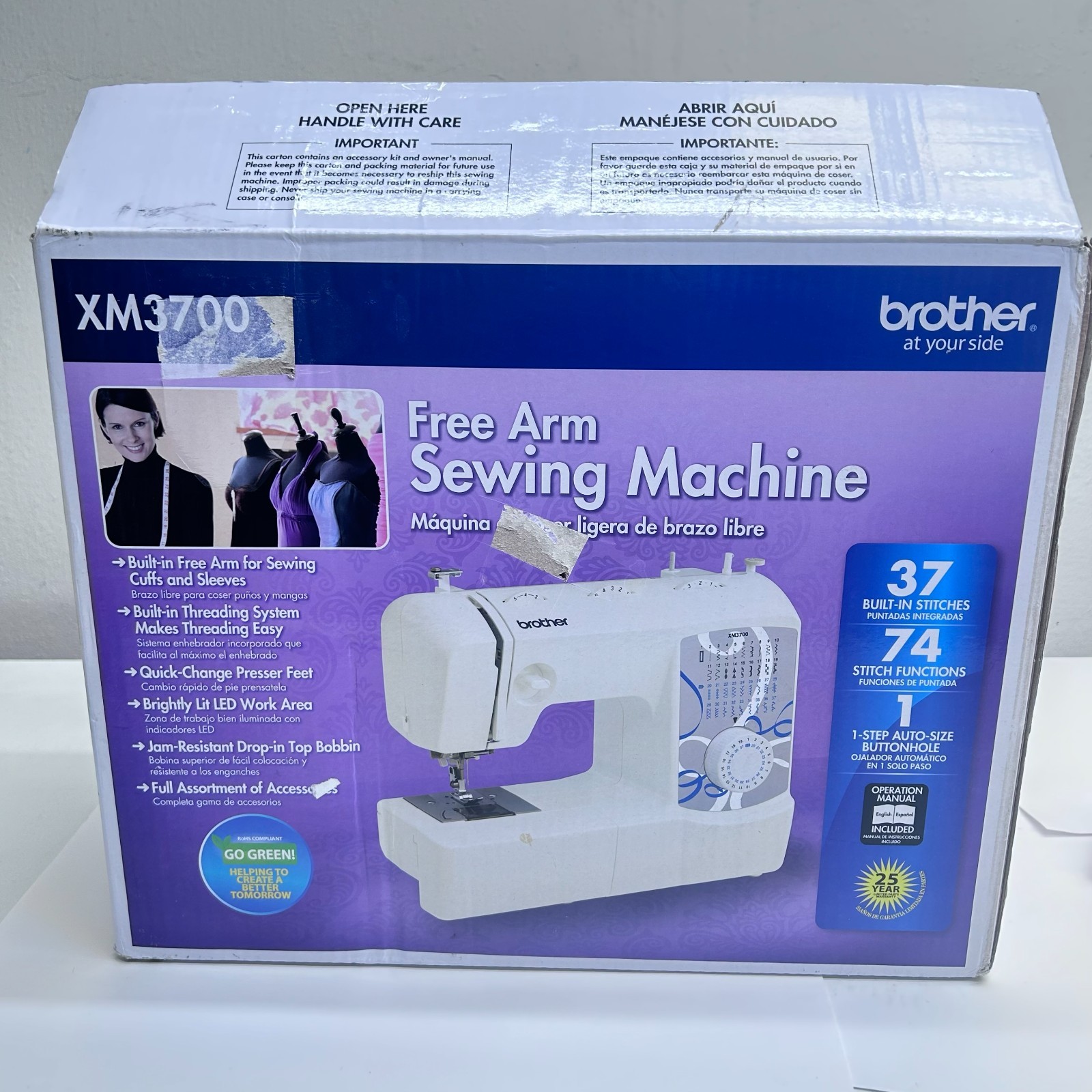 Brother XM3700 37-Built-IN Stitch Free Arm Sewing Machine- Pre-Owned**