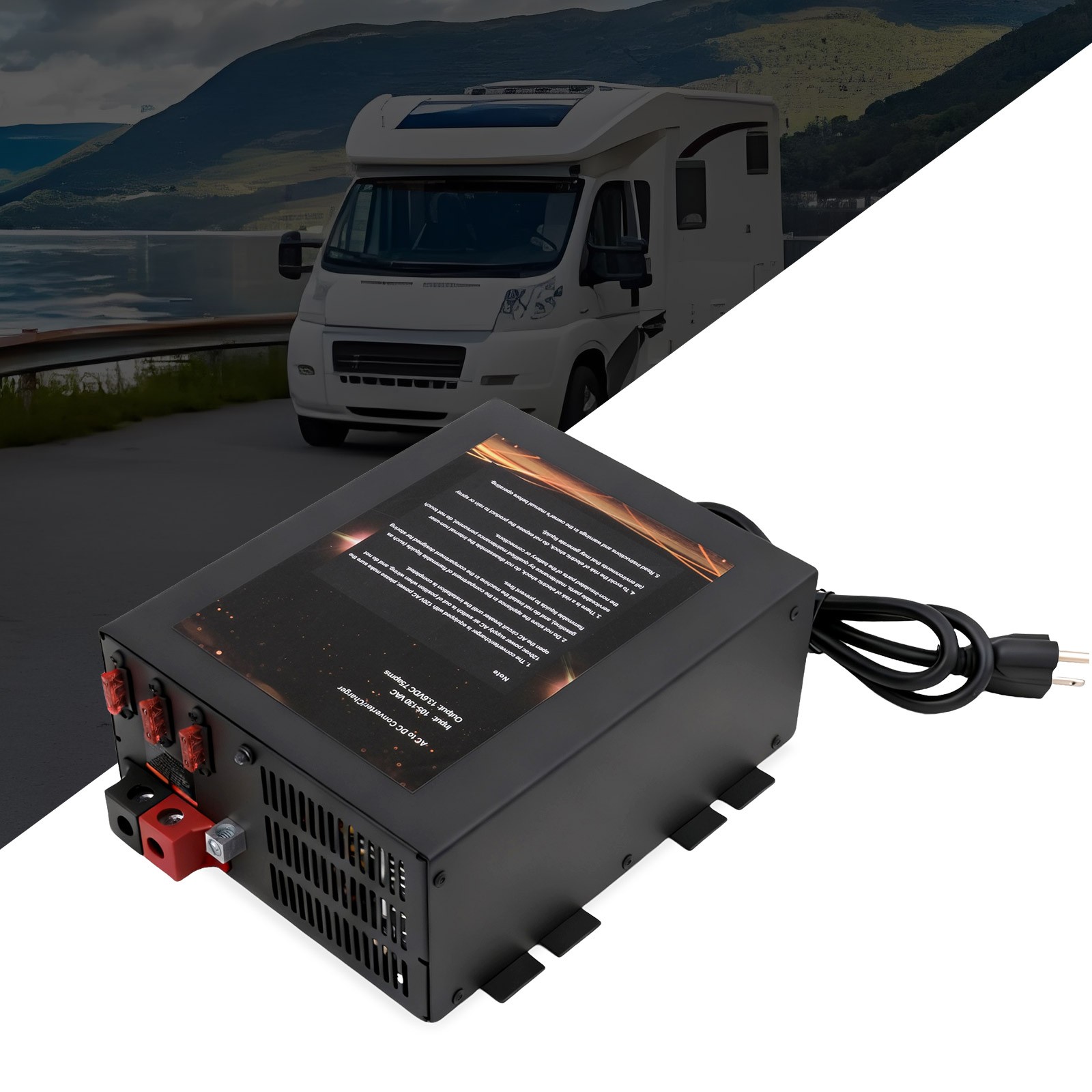 PM3-55LK 55 Amp Power Supply Converter Charger 110 Volt AC to 12 Volt DC for RV