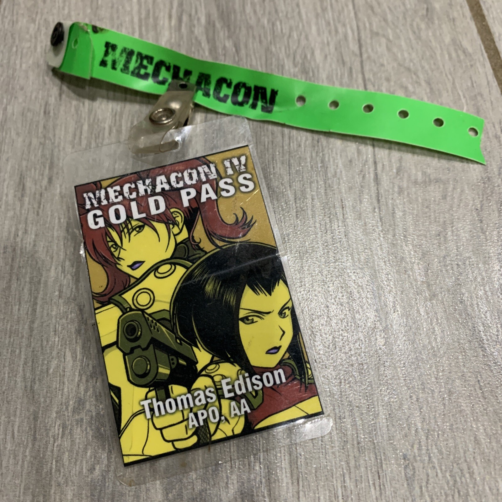 SUPER RARE Mechacon used green wristband Cowboy Bebop Space Cowboy, g6