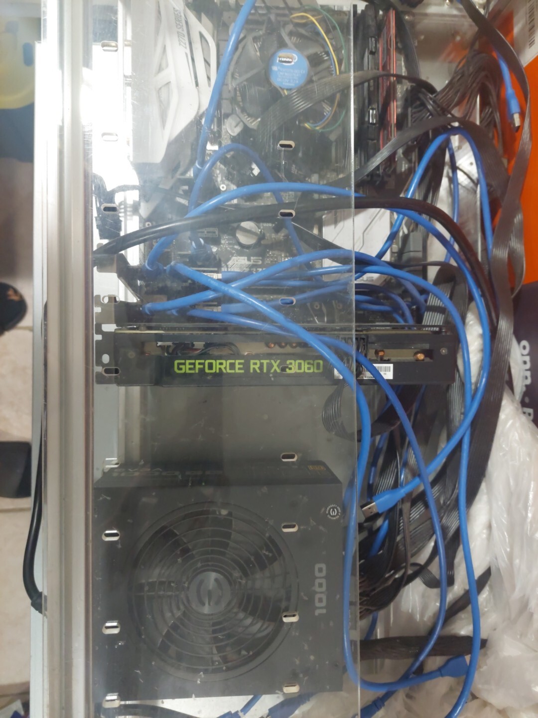 Complete Crypto Mining Rig With 1 Nvidia Geoforce RTX 3060 GPU