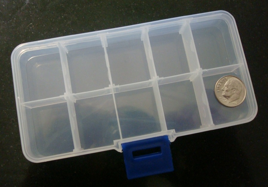 Bead storage easy to use fishing sew craft bead container 10 storage slots cr006