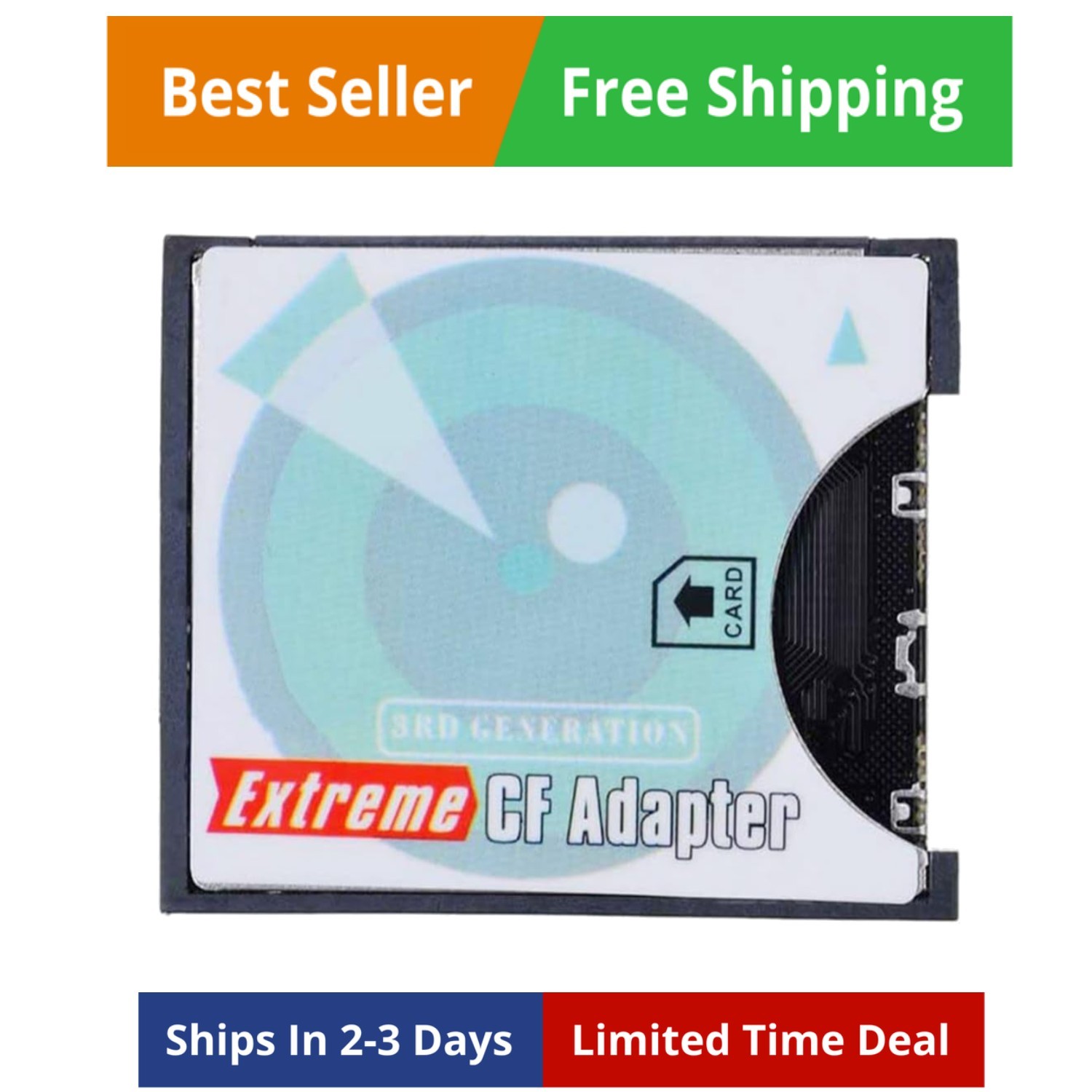 SD SDHC SDXC to CF Compact Flash Memory Card Adapter Reader Type I High-Speed...