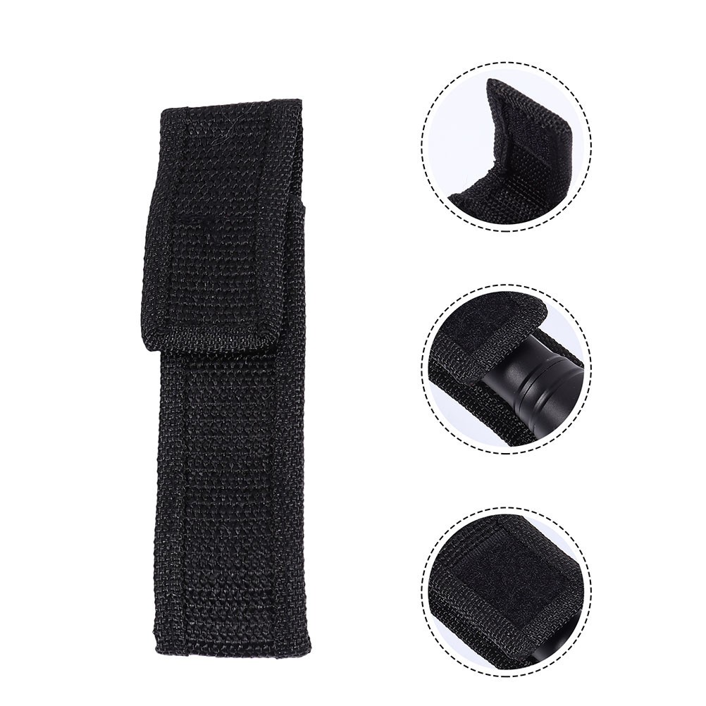 5 Pcs Cloth Electric Torch Bag Small Belt Pouch Flashlight Holder for Vest