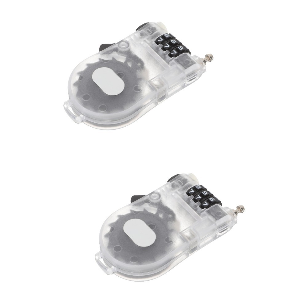 2 Pieces Combination Lock for Snowboard High-security Bike Ski Cable