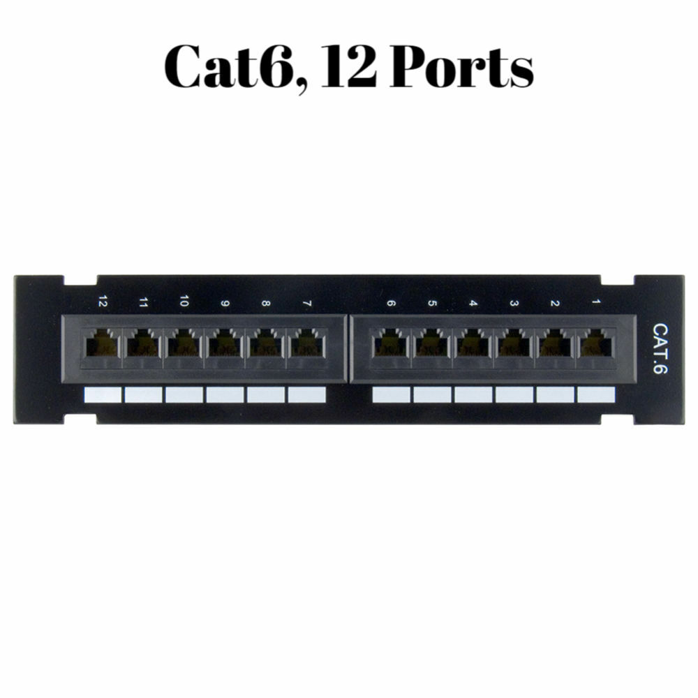 Network Patch Panel for Cat5e Cat6 110Type 12 24 48 Ports RJ45 Ethernet Rack Lot