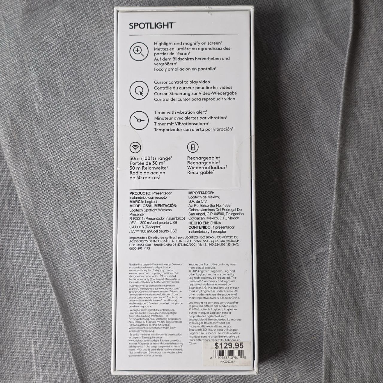 New Logitech Spotlight Presentation Remote Bluetooth USB Wireless Presenter