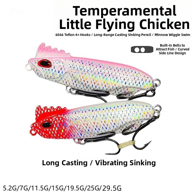 Boat Fishing Sinking Pencil Lure Duckbill Swimming Lip Natural Wobbling Action