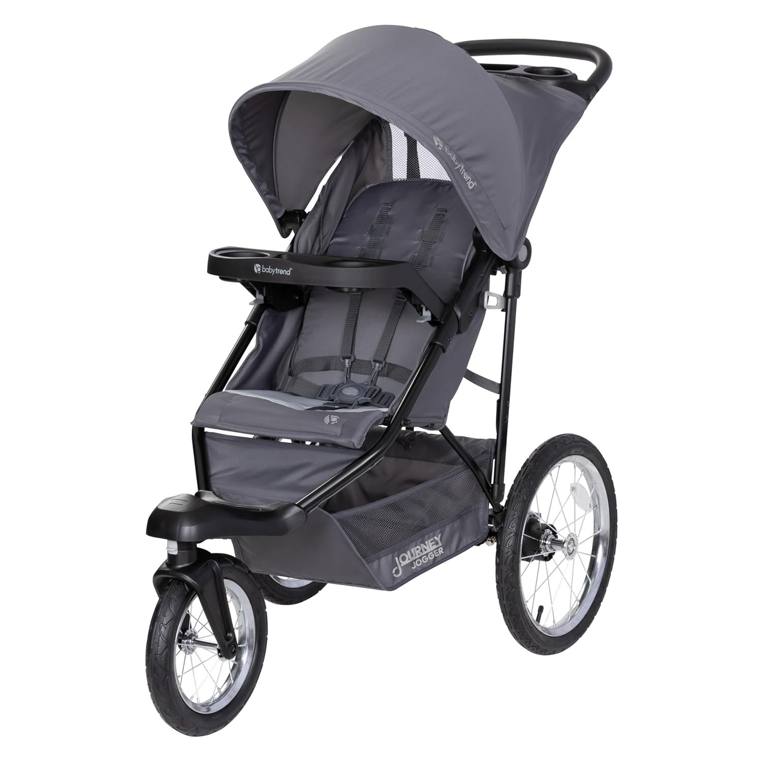 Journey Jogging Stroller in Stellar Grey - 5-Point Harness & Adjustable Canopy
