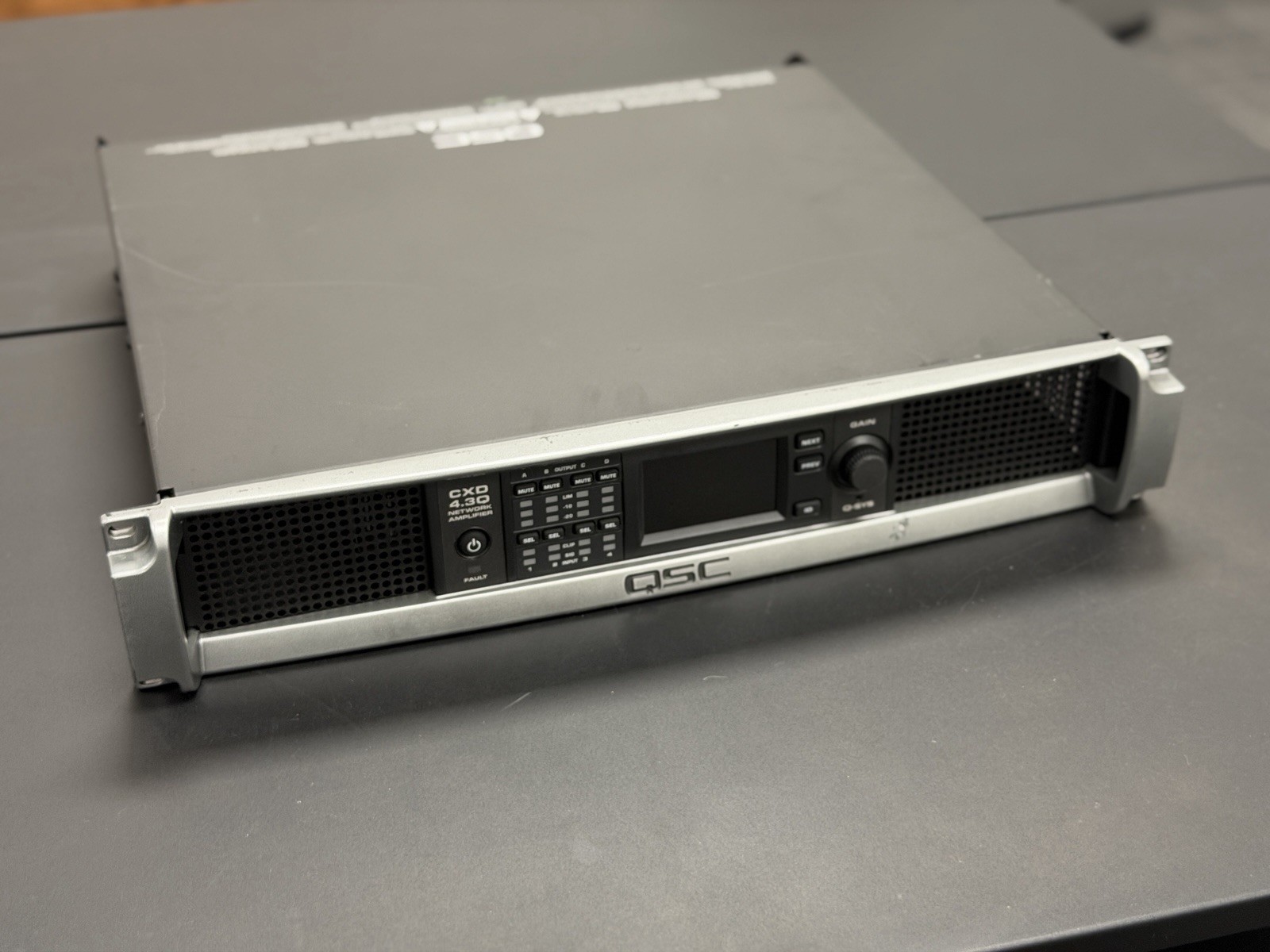 QSC CXD 4.3Q 4-Channel Network Processing Amplifier CXD4.3Q Factory Reset Tested