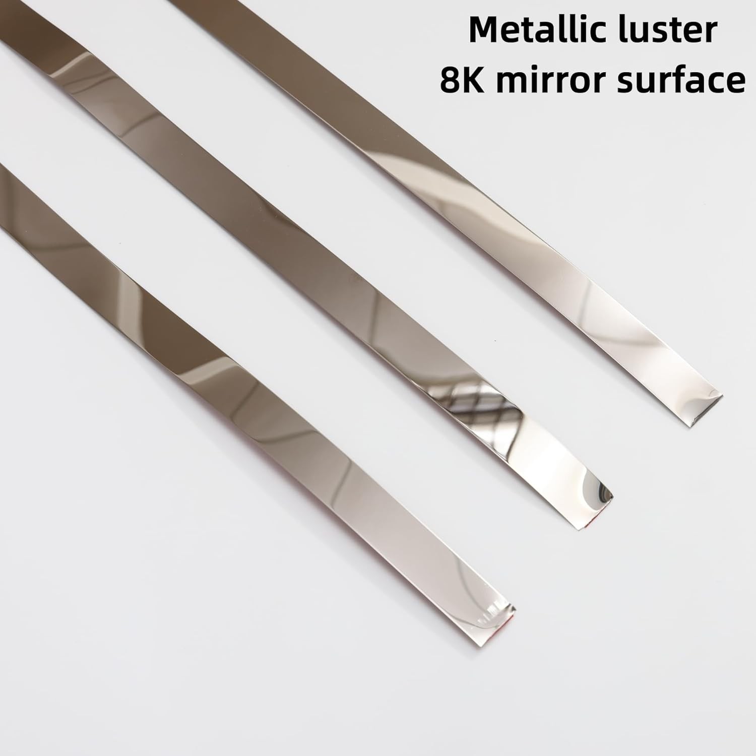 Silver Metalized Mirror-Like Finish Molding 5m x 1cm,