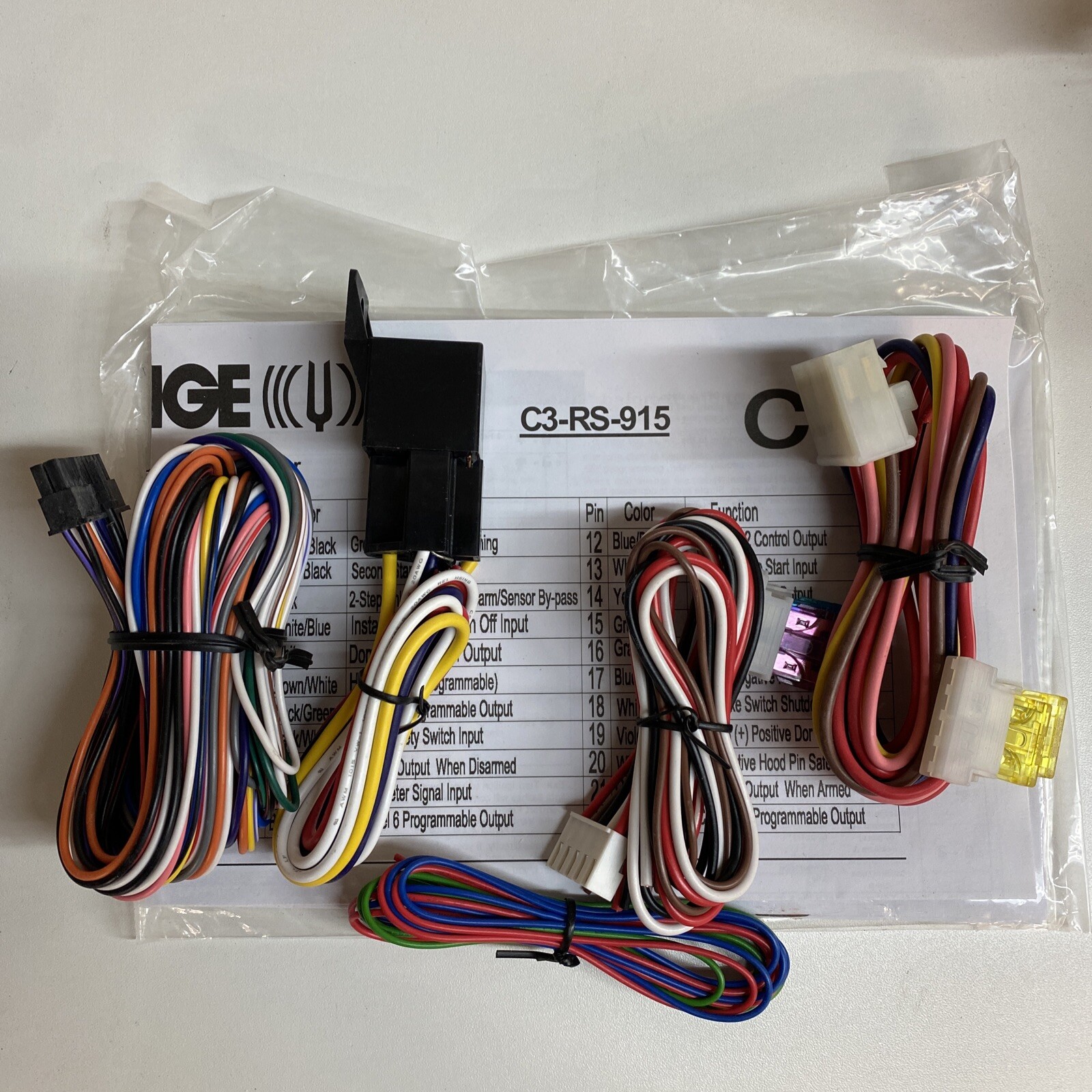 AutoPage C3-RS-915 System Wiring Main Ignition Harness Relay Harness