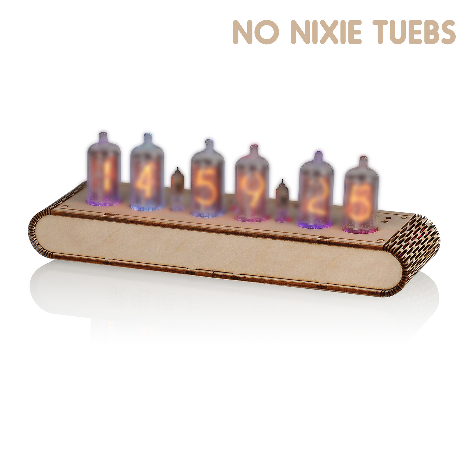 Vintage Digital Nixie Tube Alarm Clock WIFI Timing RGB Gift without IN8 Tubes