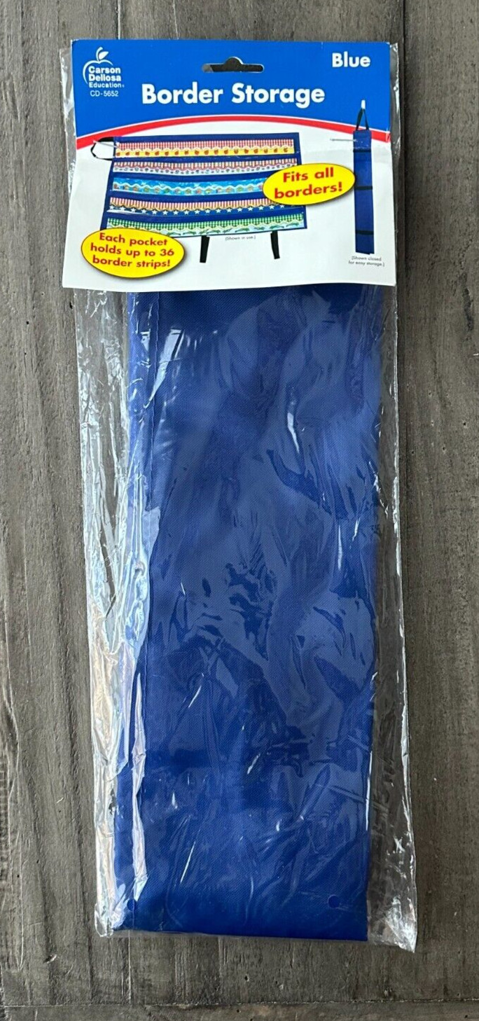 Carson-Dellosa Publishing Border Storage Pocket Chart Blue 41" x 25"