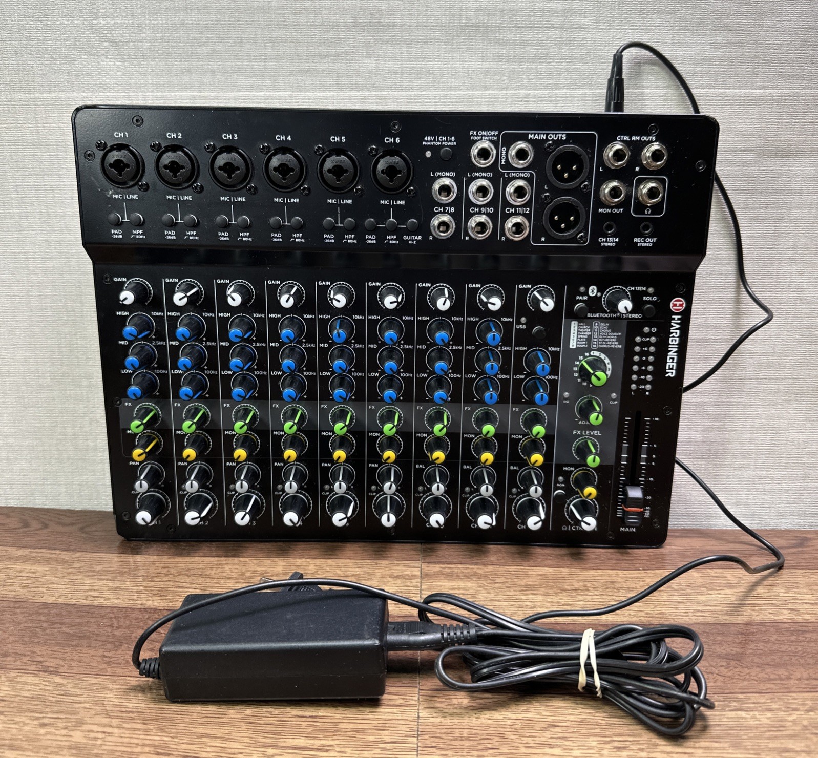 Harbinger LV14 Analog Mixer With Bluetooth FX & USB Audio