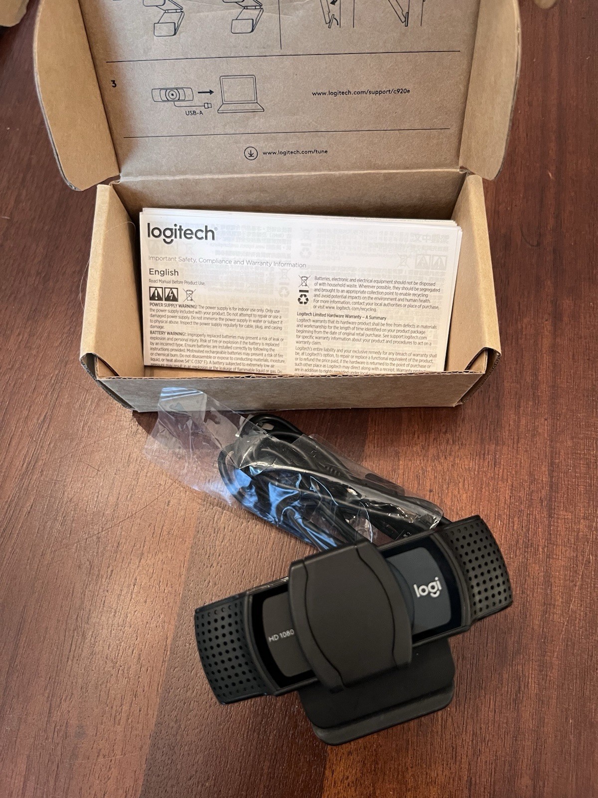 Logitech C920e Webcam - Black (960001401)