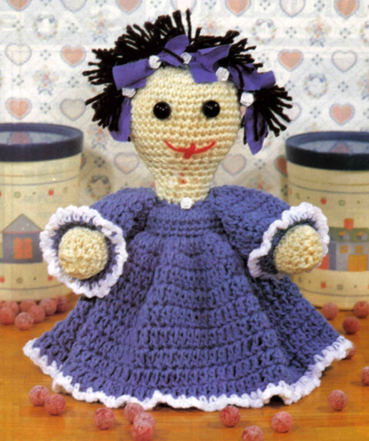 DARLING Country Girl Candy Jar/Decor/Crochet Pattern INSTRUCTIONS ONLY