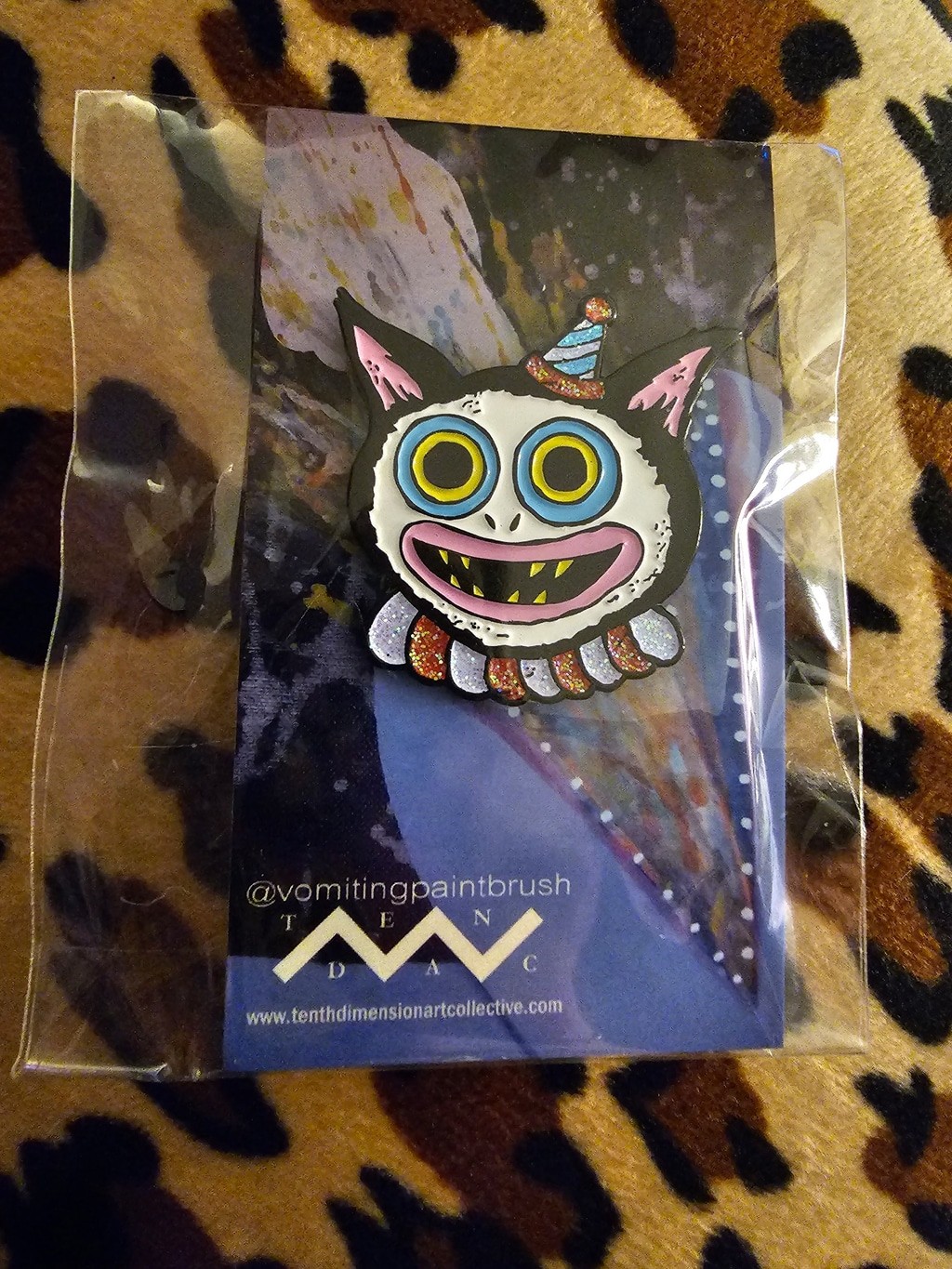 Clown Cat Enamel Pin
