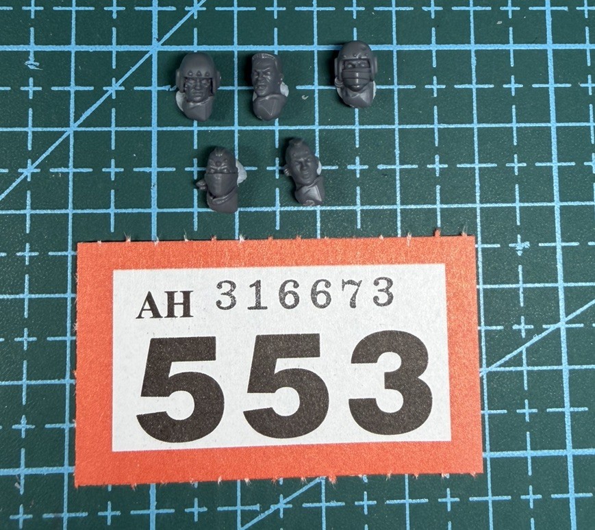 5 Traitor Guard Chaos Head Helmet Cult Militia Cultist 40k Bits Militarum Heresy