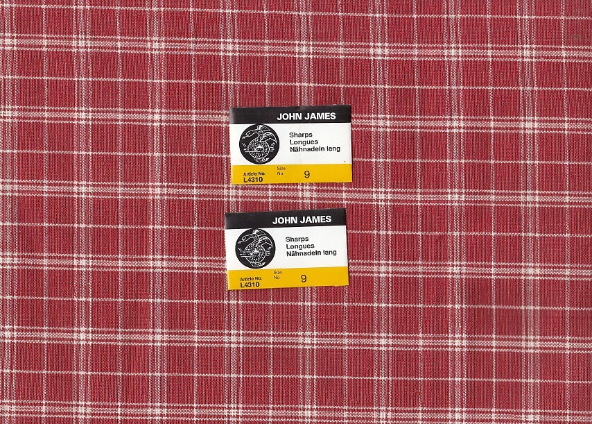 2 Packages John James Sharps Needles - Size 9  ( 25 needles per package )