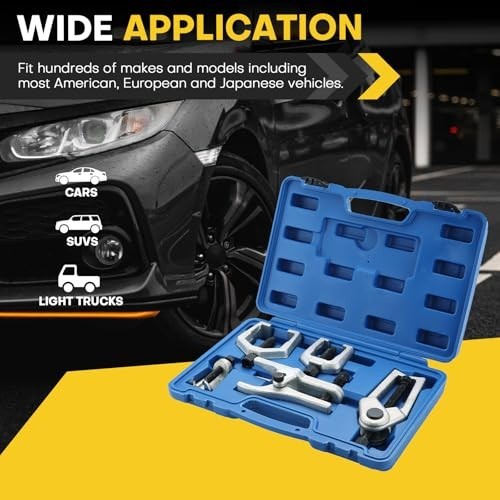 Ball Joint Separator Kit 5 in 1 Pitman Arm Puller Tie Rod End Tool Set Front