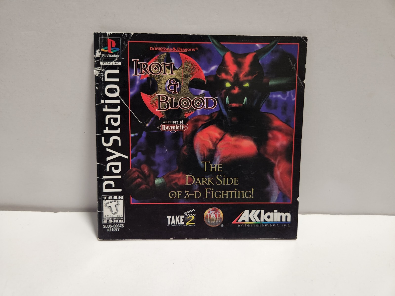 Iron & Blood (Sony Playstation 1) PS1 Original Manual w/ Registration Card