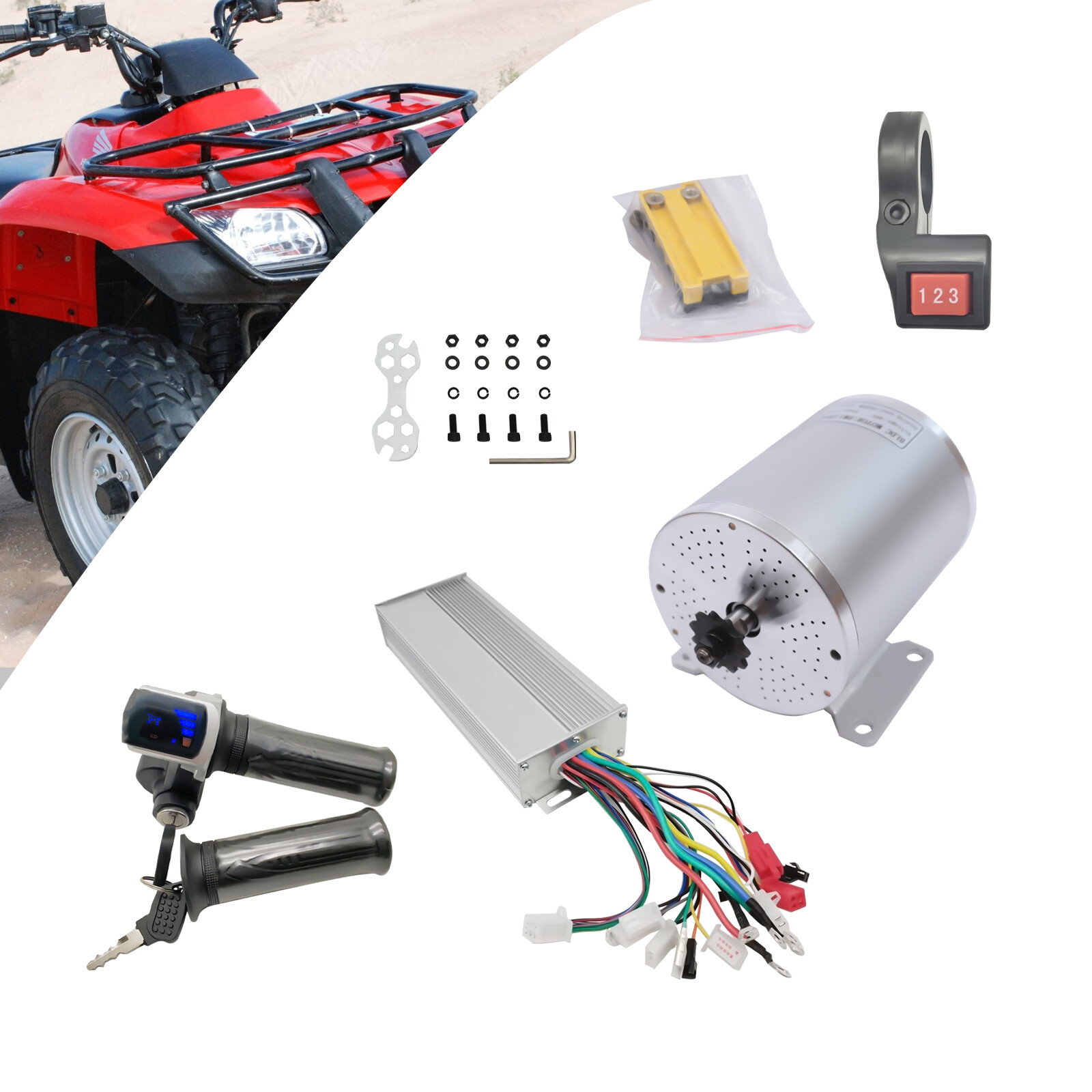 48V 2000W Adjustment Brushless Electric Motor Controller BLDC for Go-Karts ATV