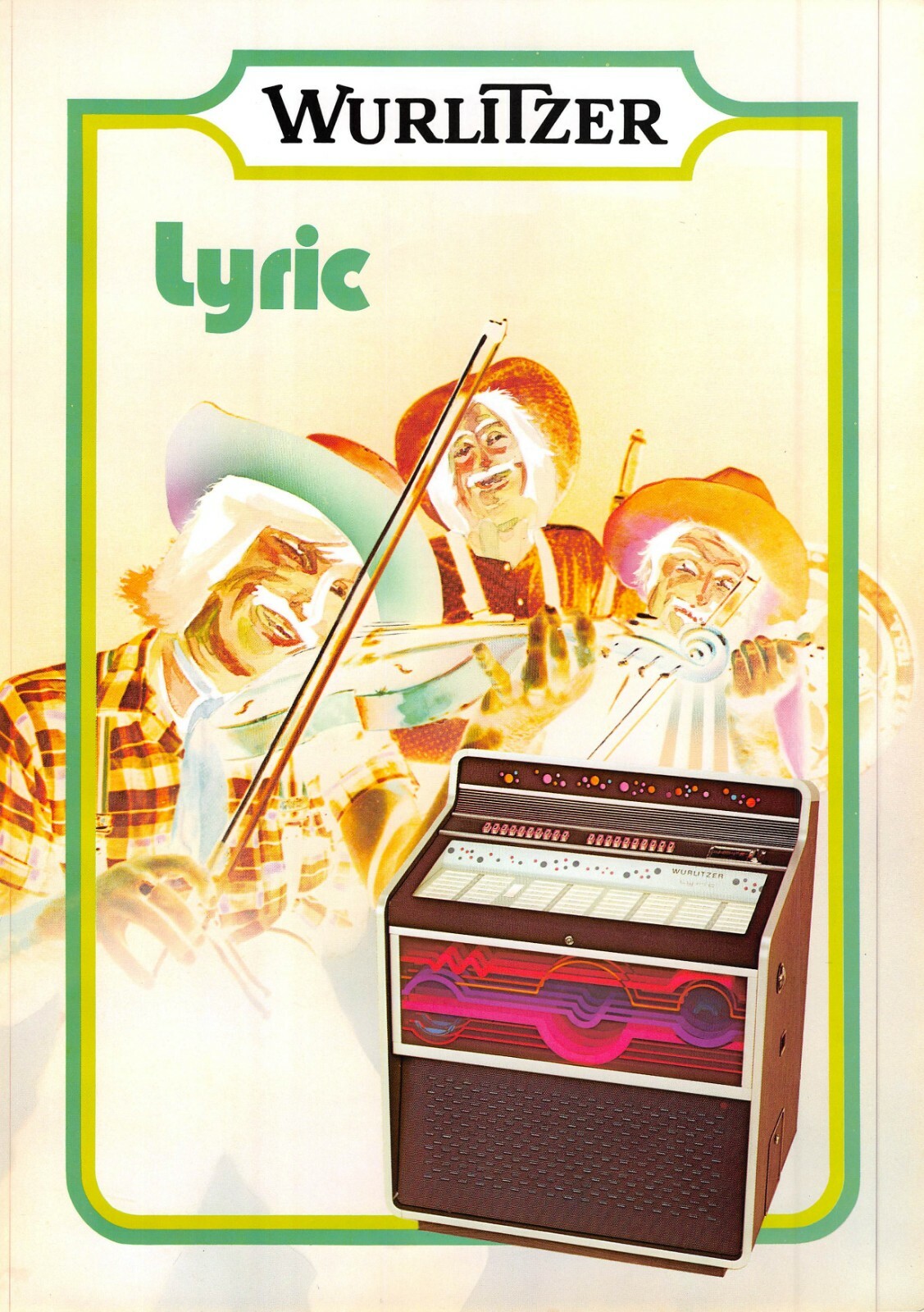 Wurlitzer Lyric Jukebox Vintage Advertisement Sales Flyer Circa 1970s 021219AME