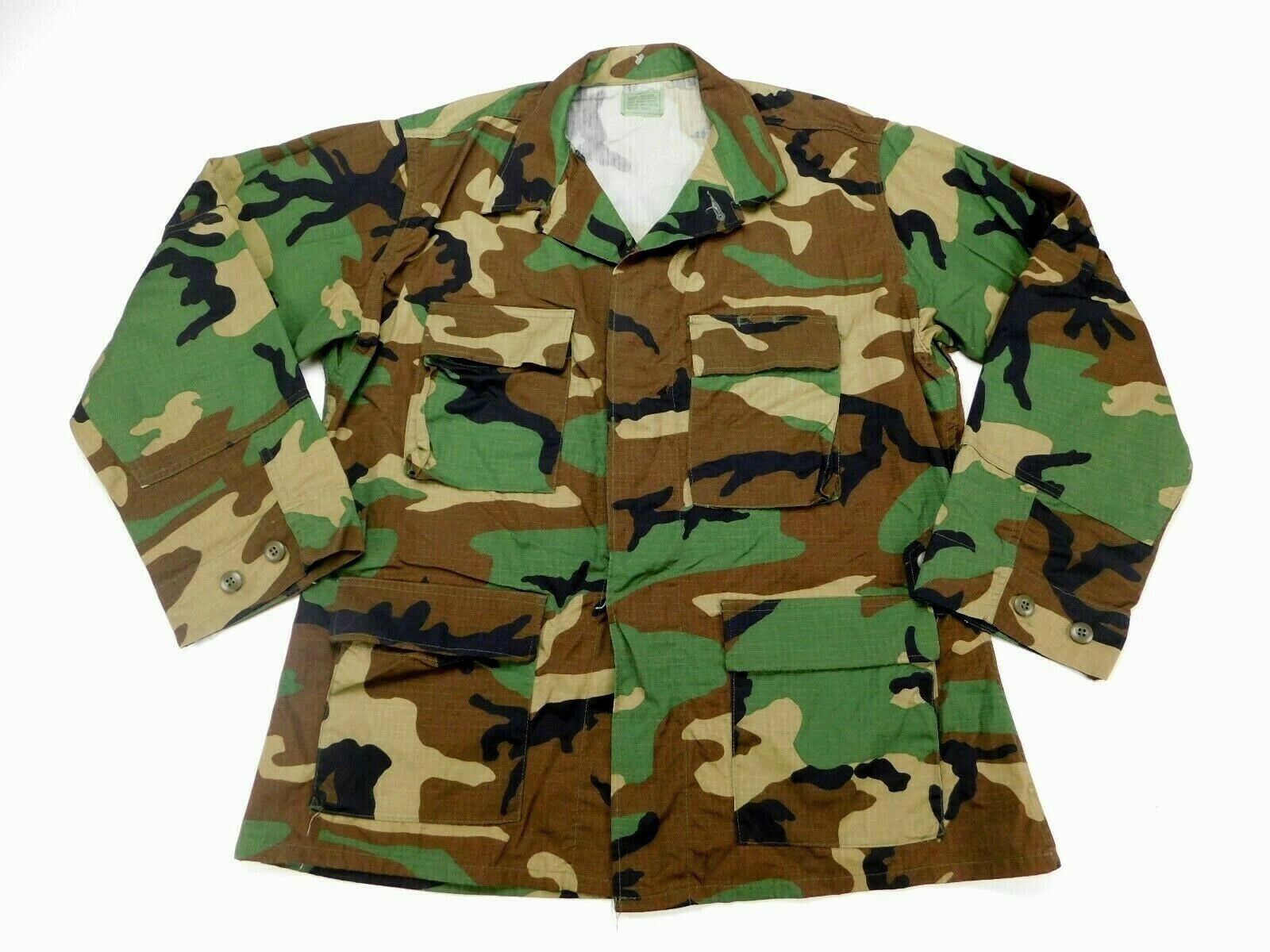 NEW SMALL R USGI US M81 WOODLAND CAMO HOT WEATHER BDU SHIRT NSN 8415-01-390-8545