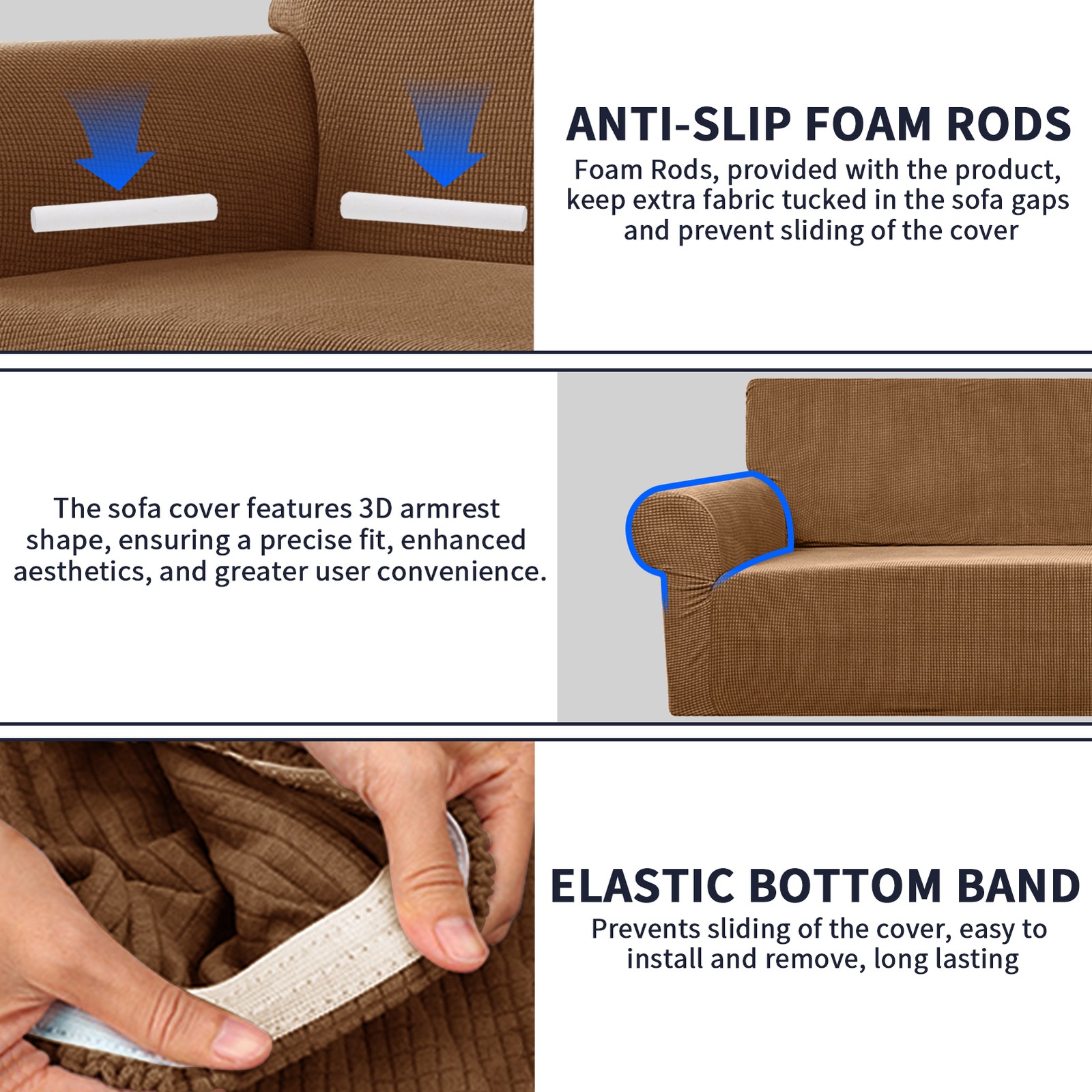 1/2/3/4 Seater Elastic High STRETCH SOFA COVERS Sofa Slipcover Protector Settee