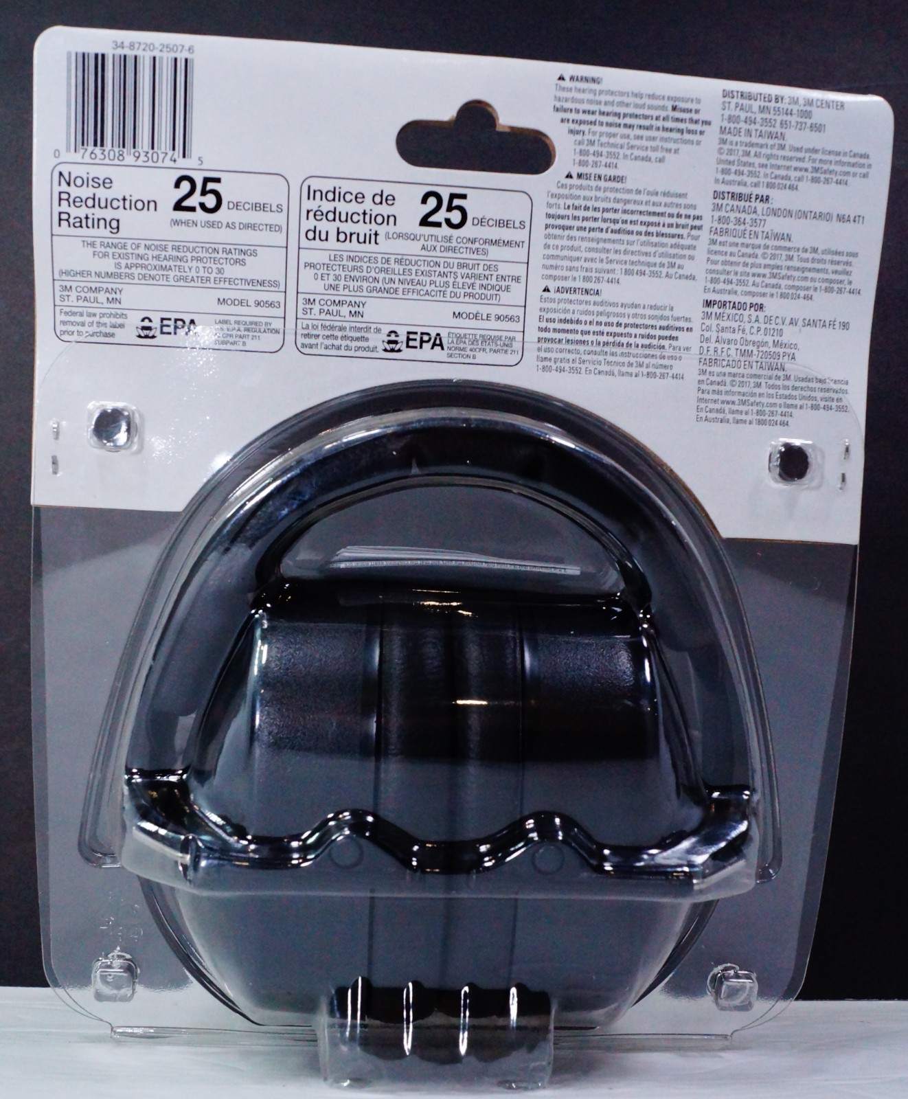 3M Lawn & Garden Folding Earmuff, Hearing Protection, 90563, Black