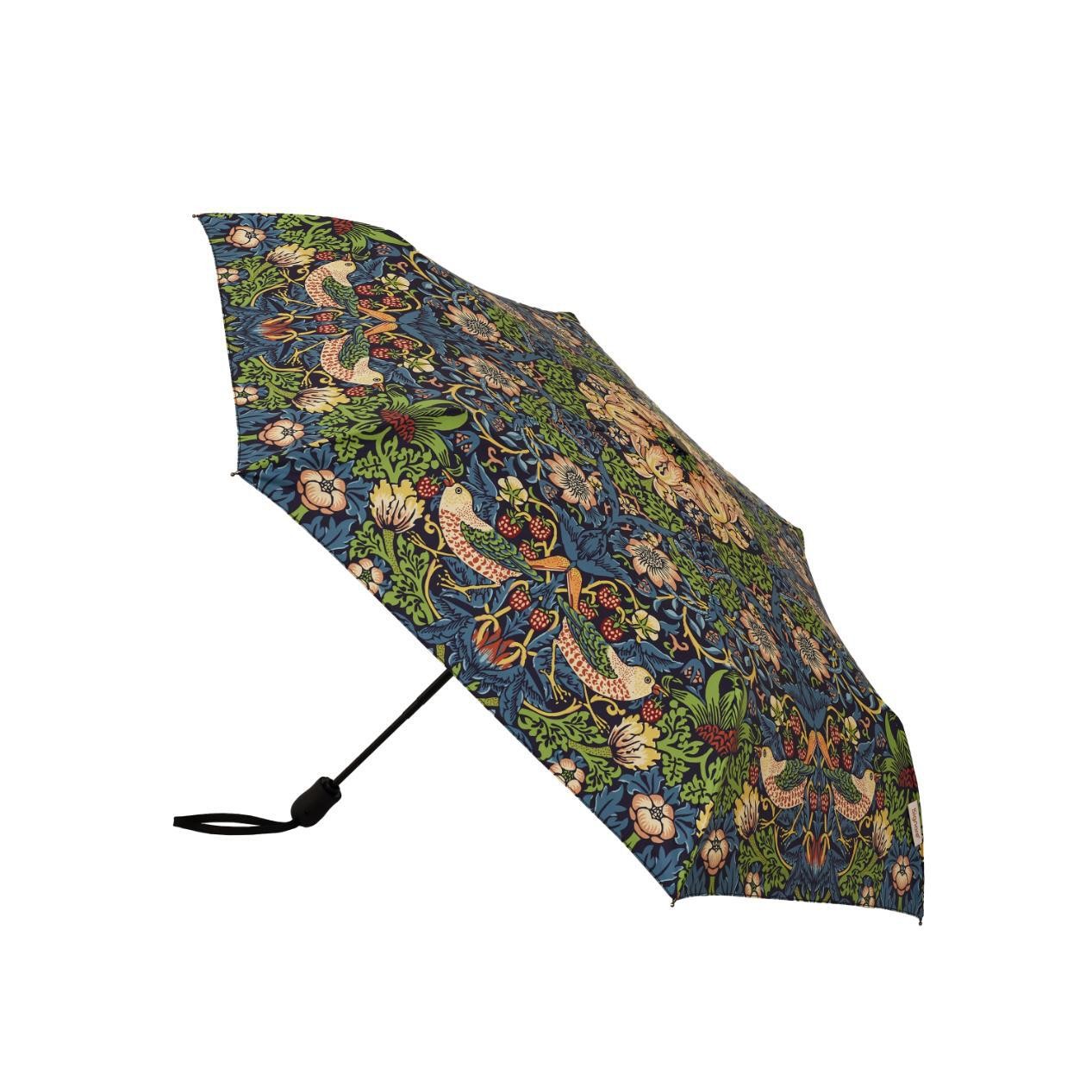 Strawberry Thief Blue William Morris Design Automatic Folding Umbrella