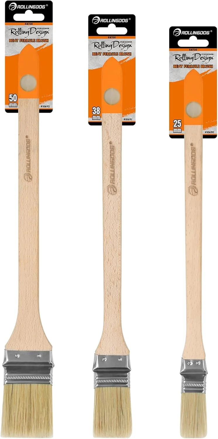 Radiator Brush - 3PC Long Handle Paint Brush for Ceilings,High Walls(