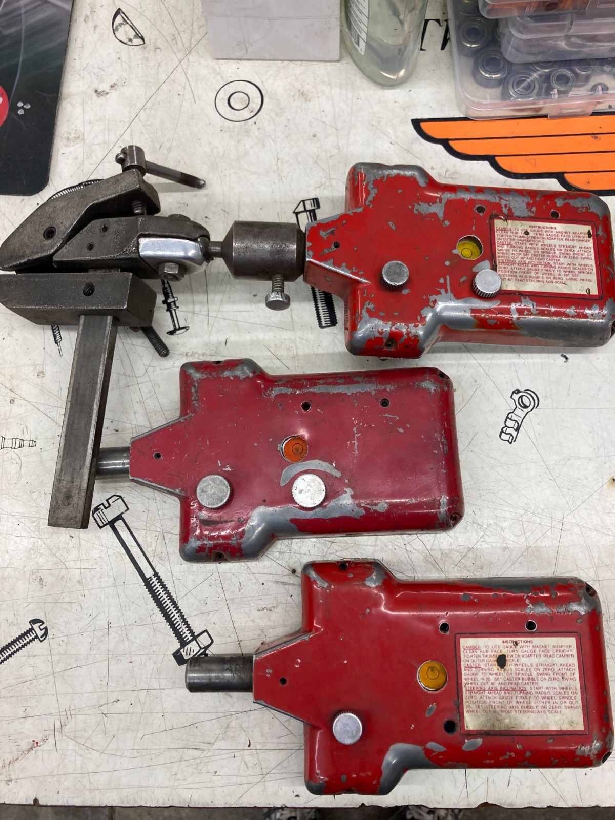 3 Used Vintage Alignment Tools Old School Wheel Alignment