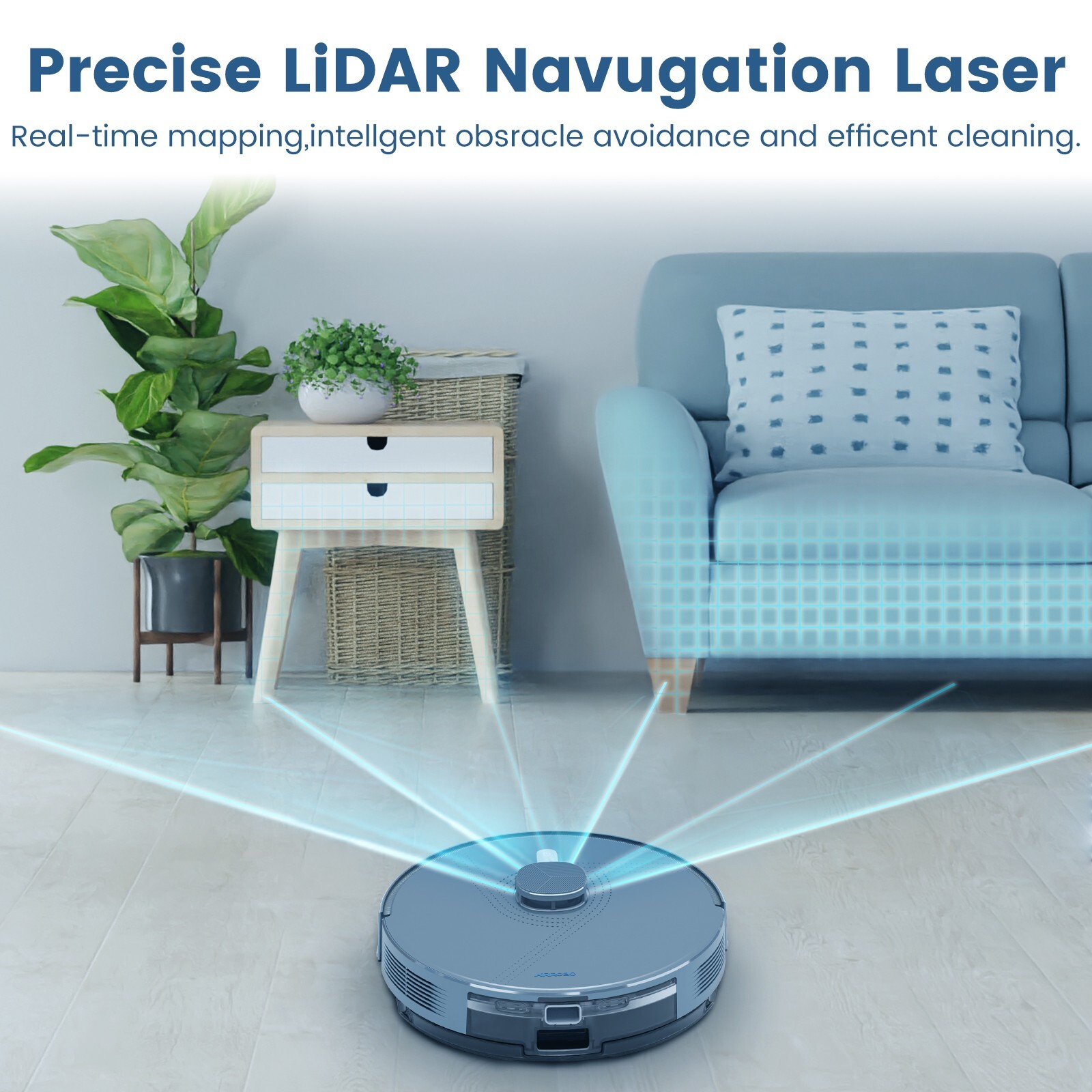 5500Pa AIRROBO T25+ Self-Emptying Robotic Robot Vacuum and Mop 240Min US