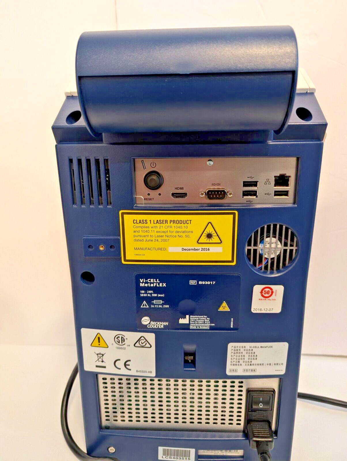 Beckman Coulter Vi-CELL MetaFLEX Bioanalyte Analyzer
