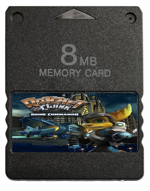 Ratchet Clank Going Command PS2 PlayStation 2 Memory Card Completed Saves