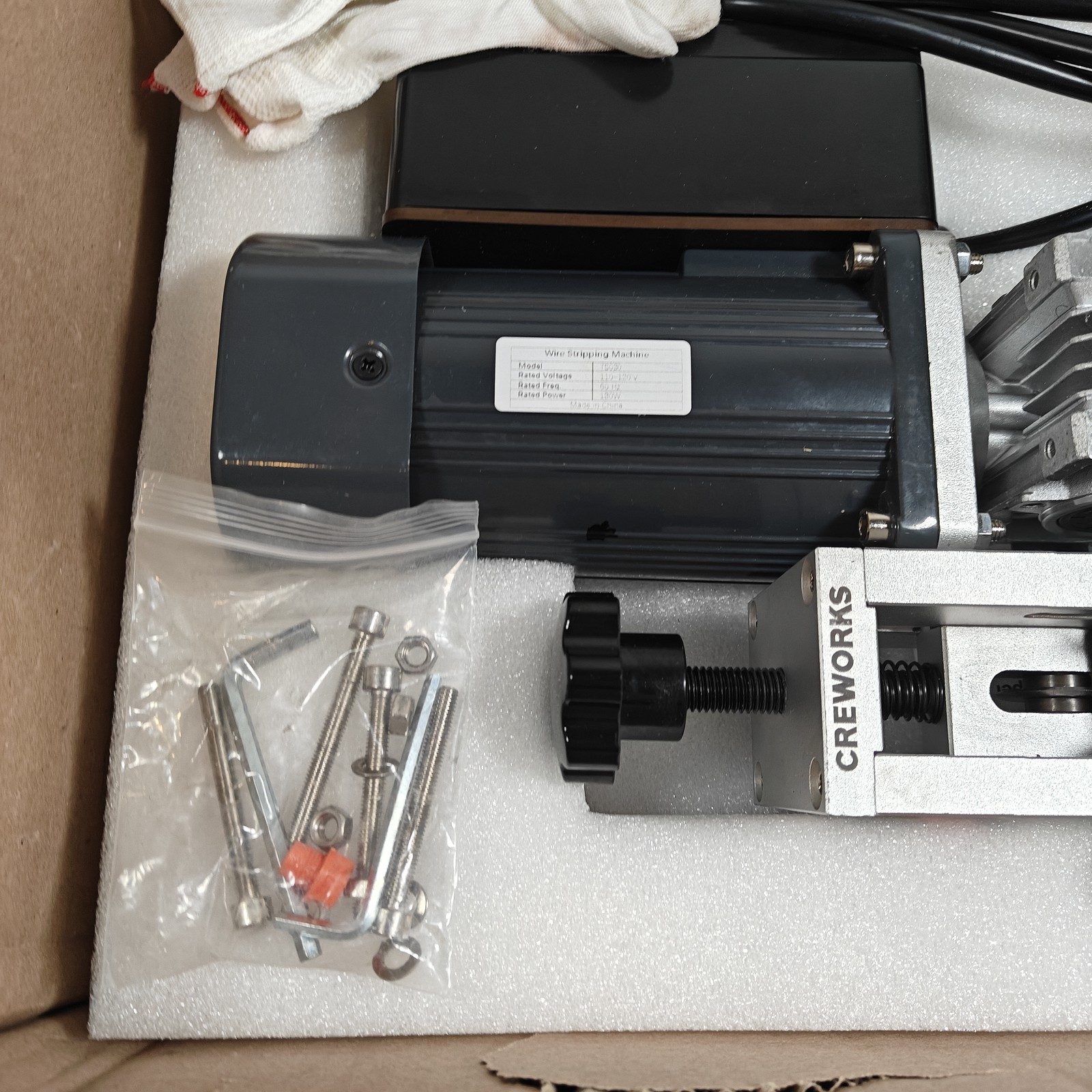 CREWORKS Electric Wire Stripper Machine, 0.06"-0.9" Automatic Wire Stripper
