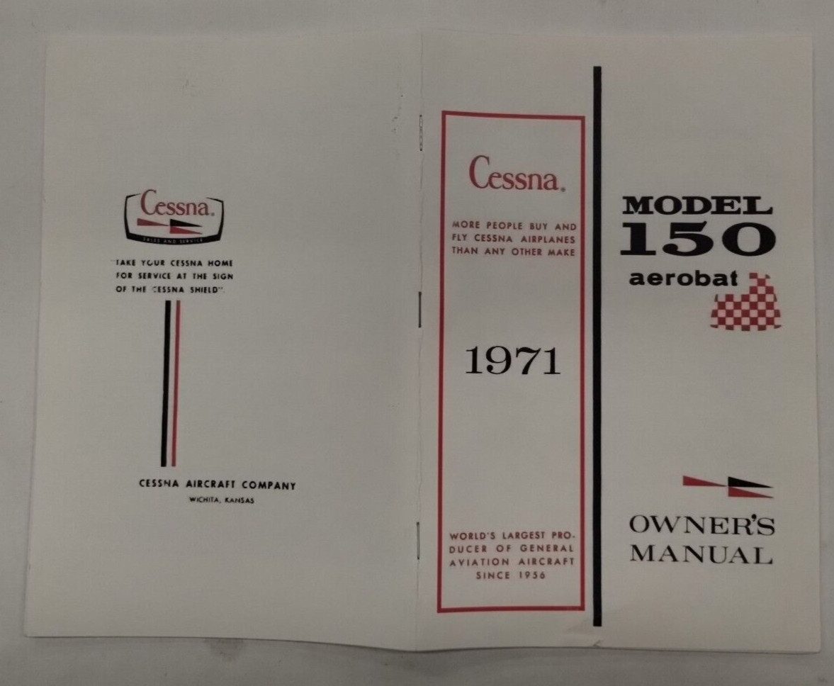 Cessna 1971 Model A150L Aerobat Owner's Manual-Reproduction