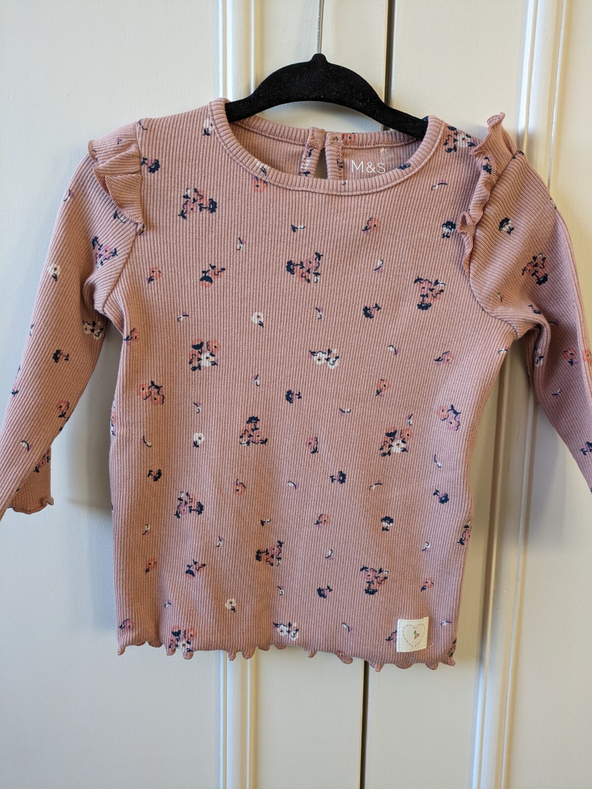 M&S Baby Pink Long sleeve top 6-9 months