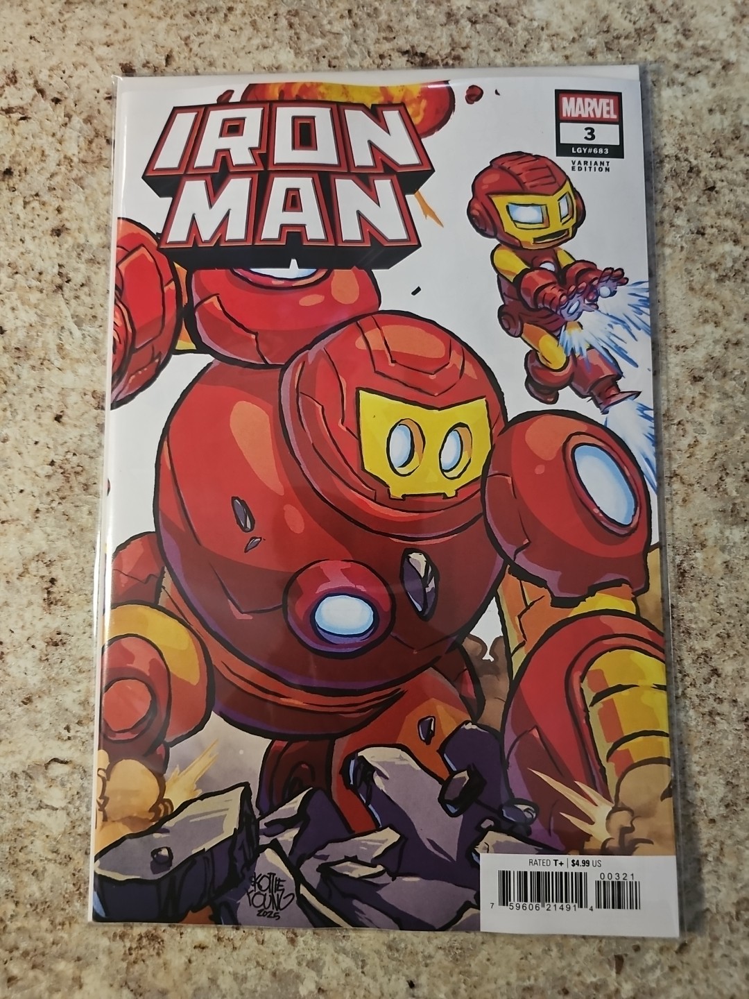 Iron Man #3 Skottie Young 4-Part Connecting Variant BAGED AND BOARDED