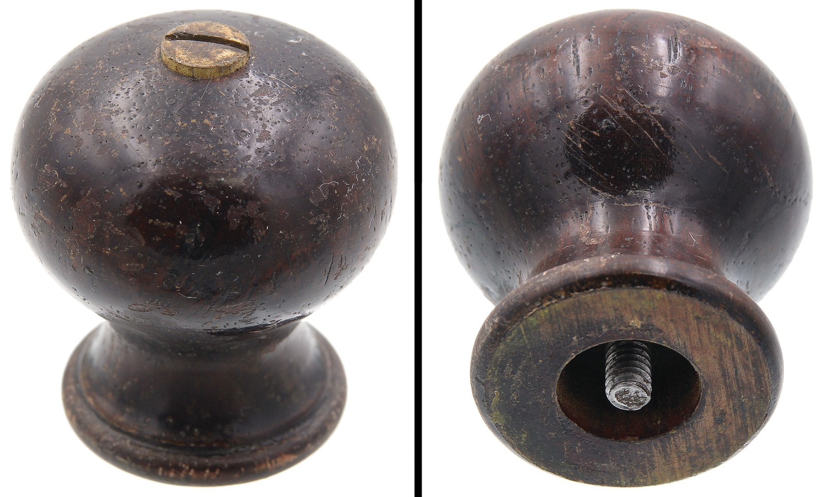 East India Mahogany Front Knob for Sargent No. 418 Plane- w/ Screw- mjdtoolparts