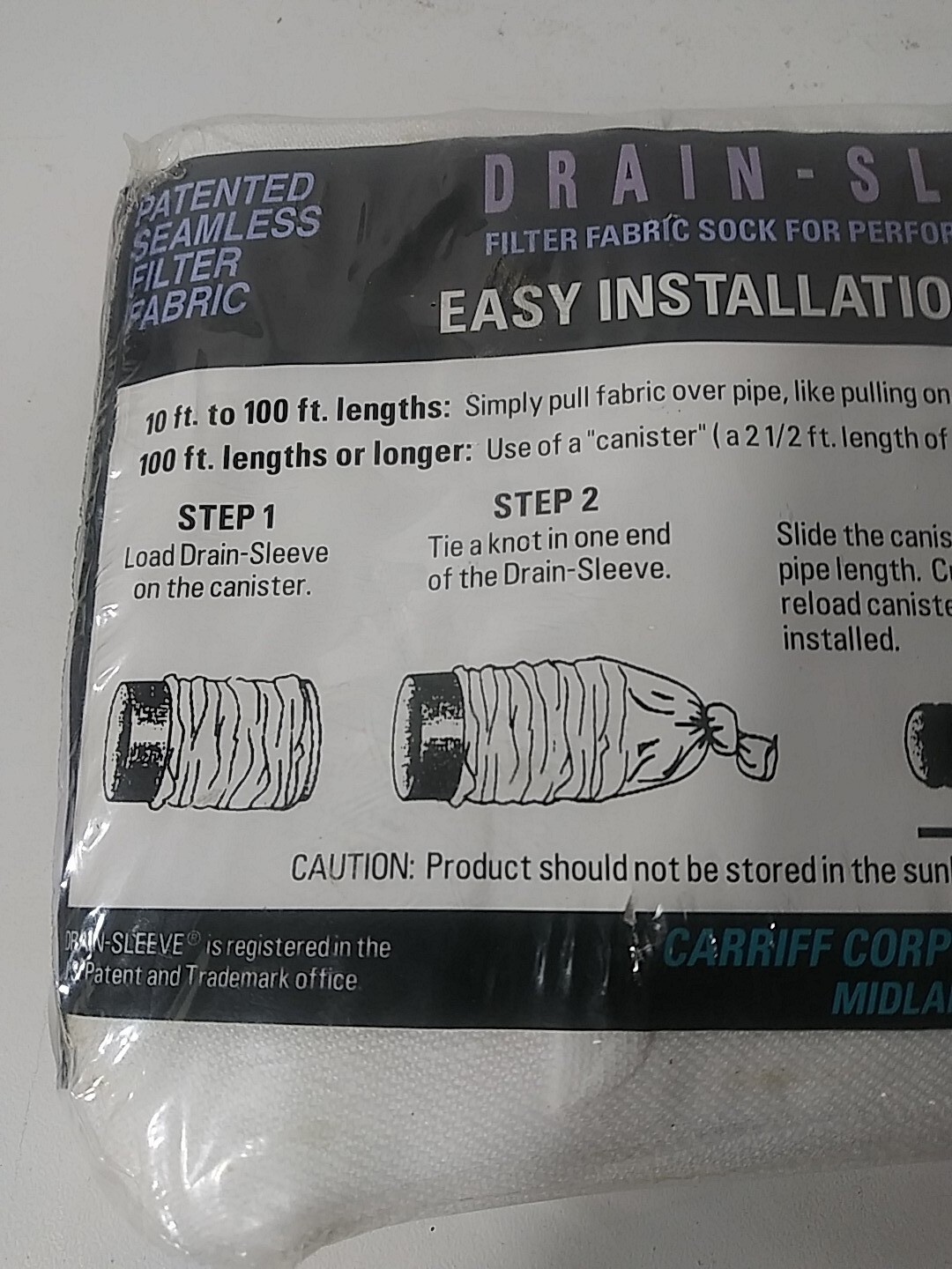 Drain Sleeve 10 ft. X 4in. Drain Pipe Sock