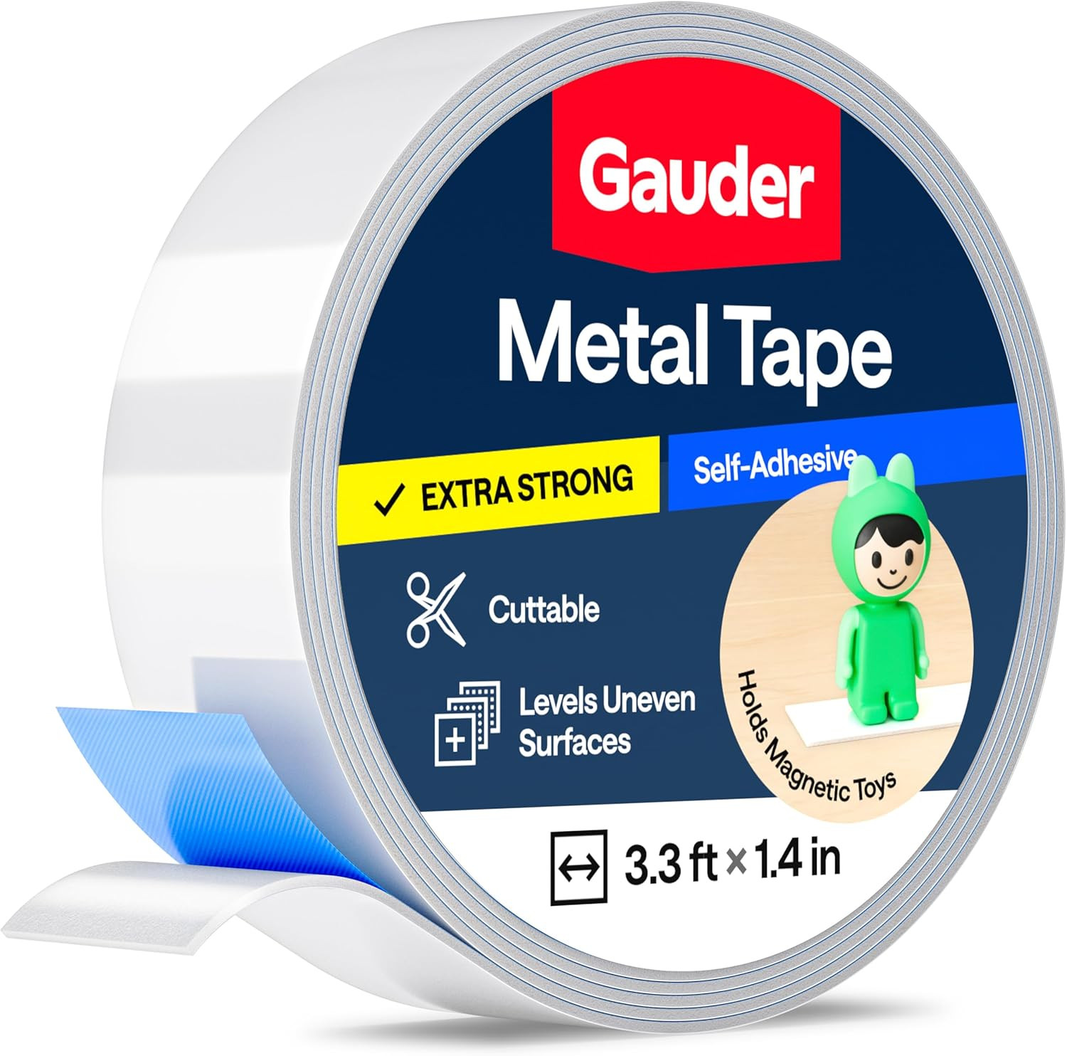 Metal Tape Self Adhesive | Ferrous Tape for Magnets | Metallic Steel Strip