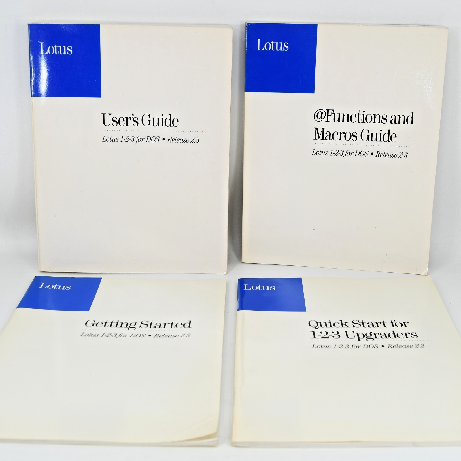 Vintage 1990s Lotus 1-2-3 for DOS Release 2.3 User Guide Functions Macros Manual