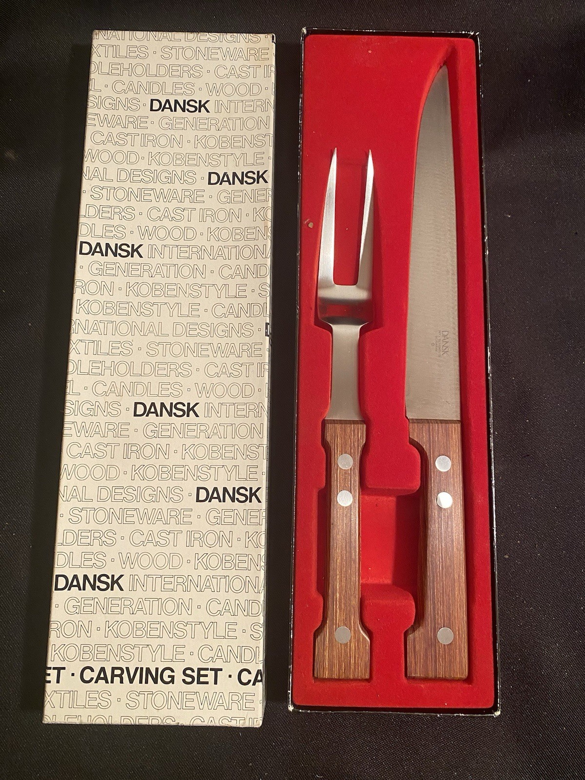 Dansk Knife & Fork Carving Set In Original Box