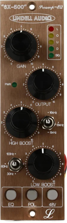 Lindell Audio 6X-500 500 Series Microphone Preamp & EQ