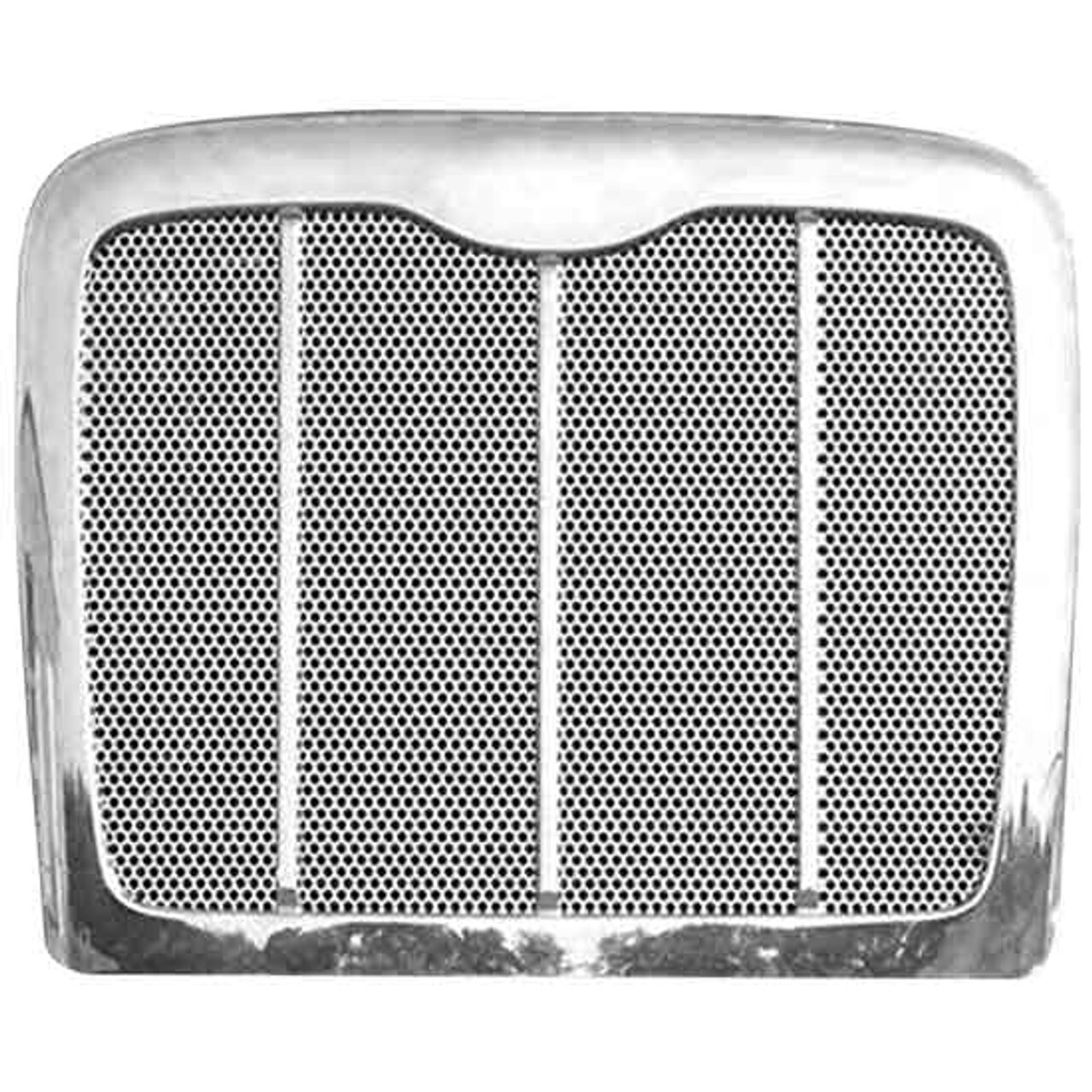 Stainless Steel Punched Grille Insert With 1/4 Inch Circles For Peterbilt 386